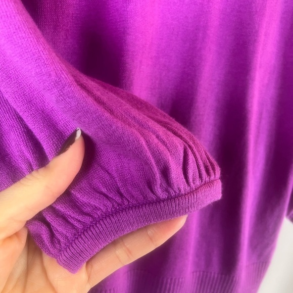 J. Jill Wearever Silk-Blend Blouson-Sleeve
Sweater Purple Long Sleeve Blouse SP - Picture 12 of 17